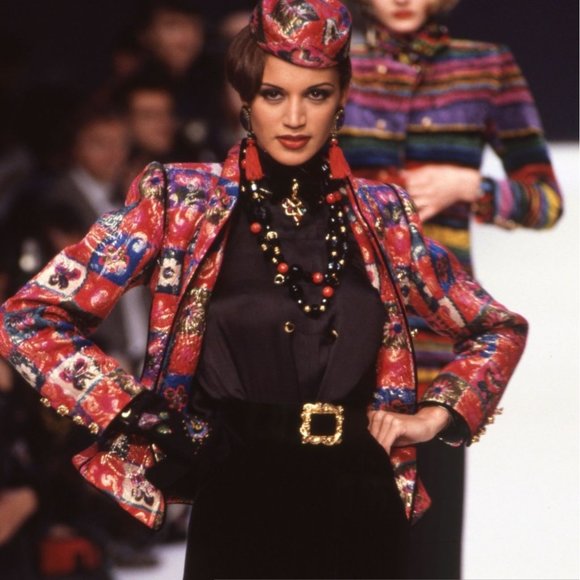 Emanuel Ungaro Vintage Butterfly Embroidered Jacket 199o's Floral